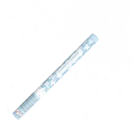 Konfetti-kanoner 60 CM Hvide sommerfugle