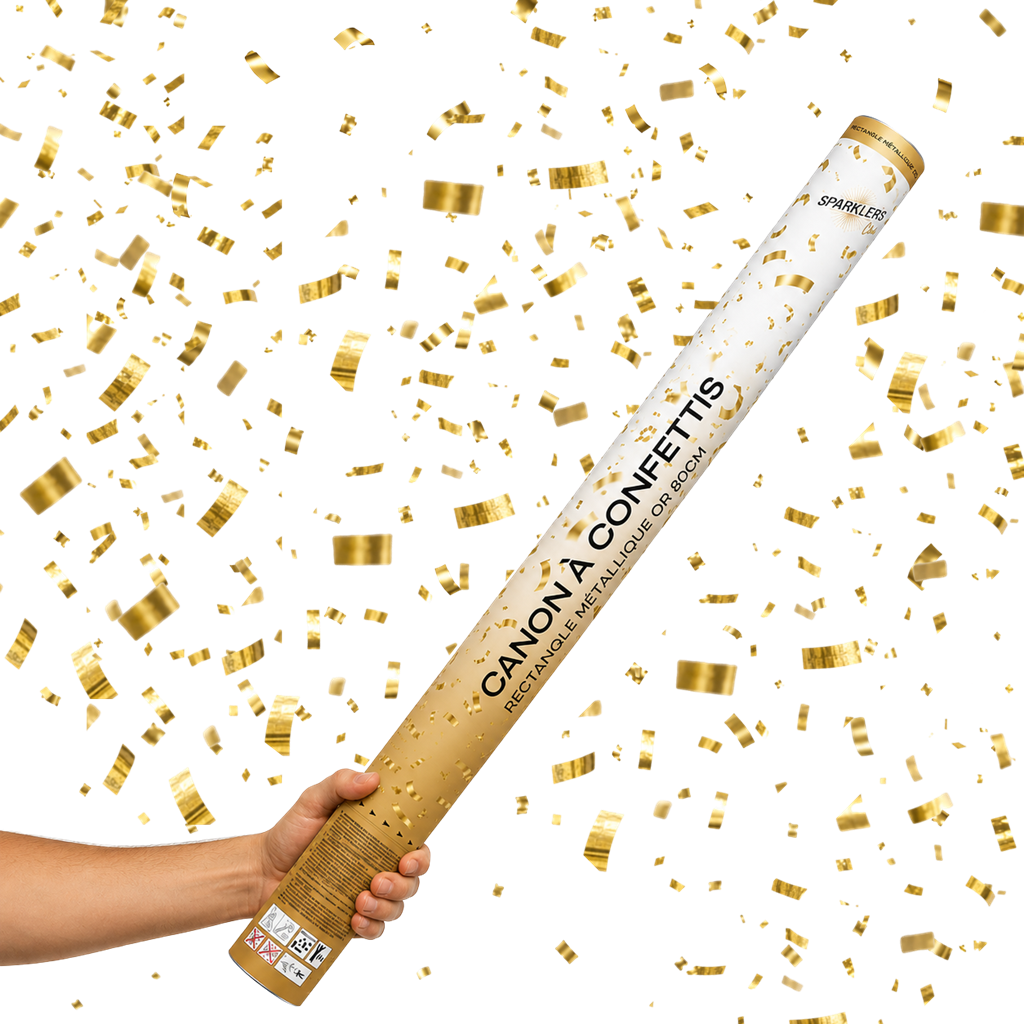 Konfetti-kanoner 80 CM guld