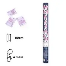 Konfetti kanoner 80CM billetter 500€.