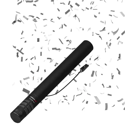 Elektrisk konfettipistol Sølv / sølv 50 cm