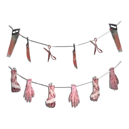 Saks-sav guirlande hænder fødder 170cm