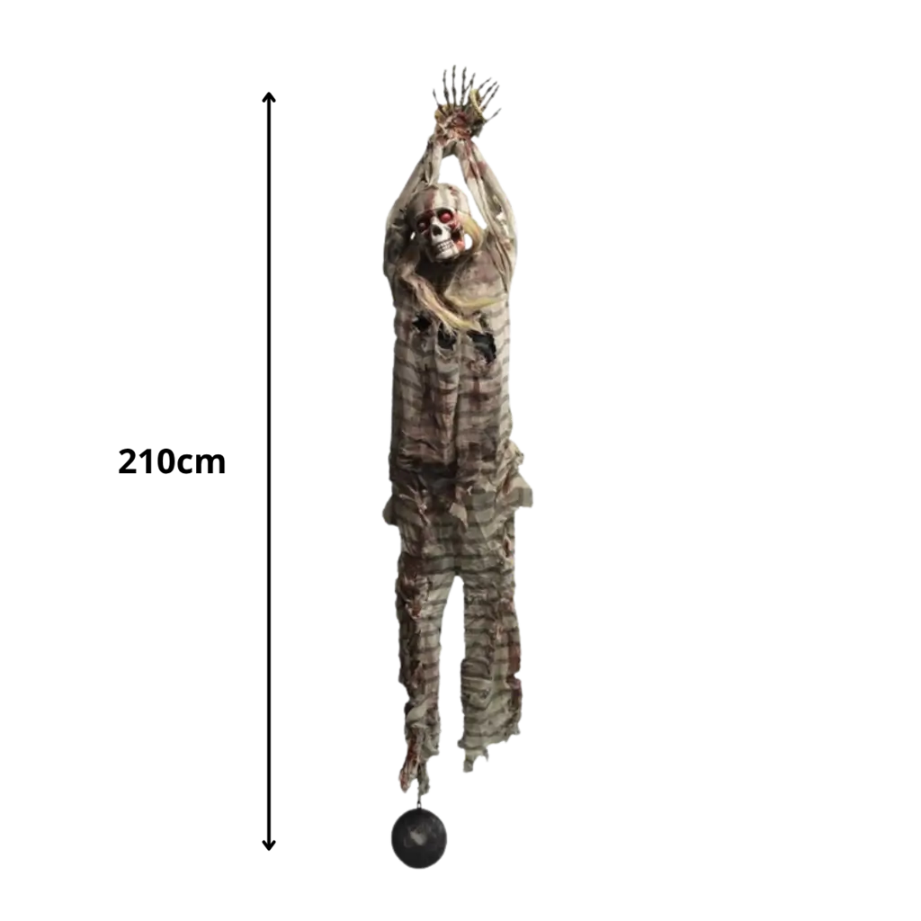 Skelet lysarmatur med kugle 210cm