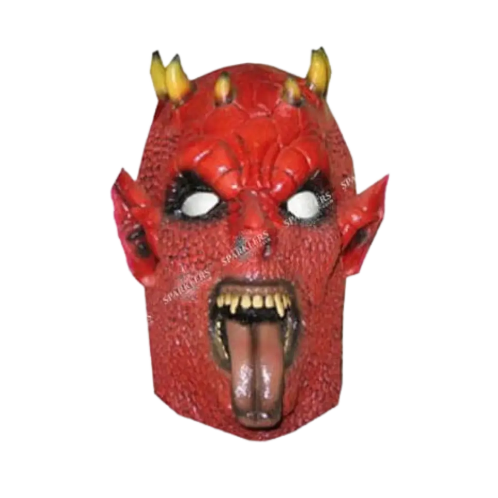 Rød djævle maske