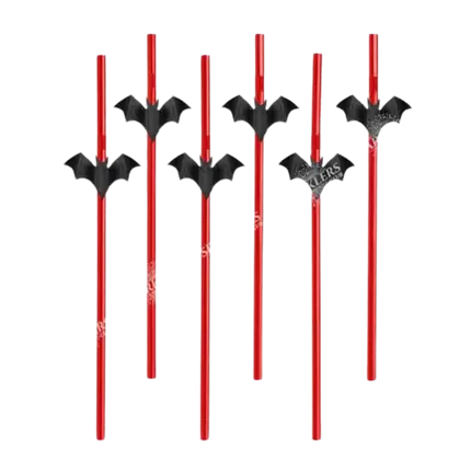 Sæt med 6 Halloween-sugerør