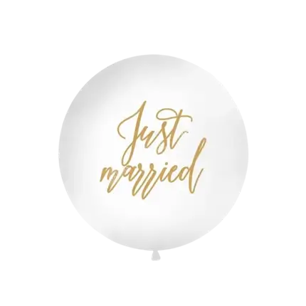 Kæmpeballon 100cm Just Married