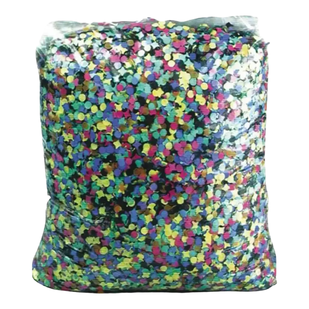 Confettis flerfarvet pose af 10KGr bedste pris