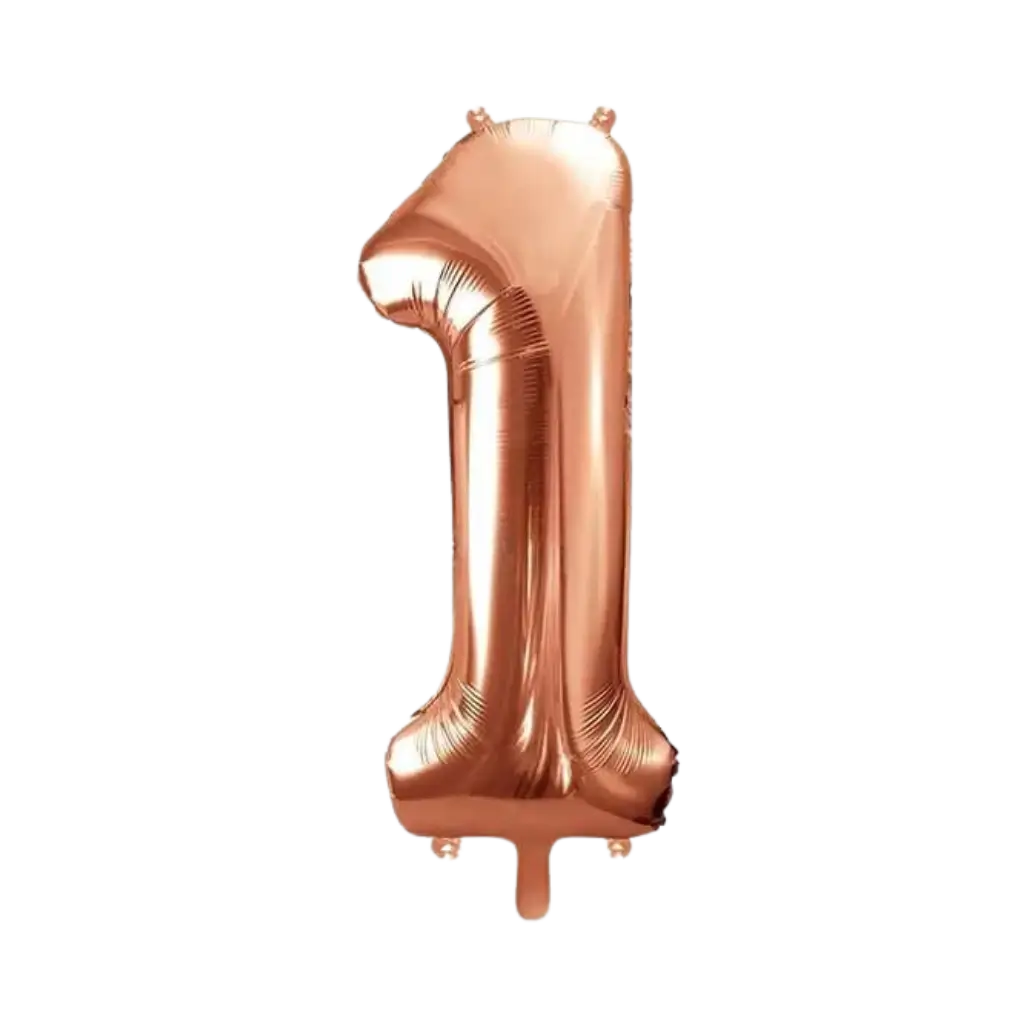 Fødselsdag Ballon nummer 1 Rose Gold 86cm