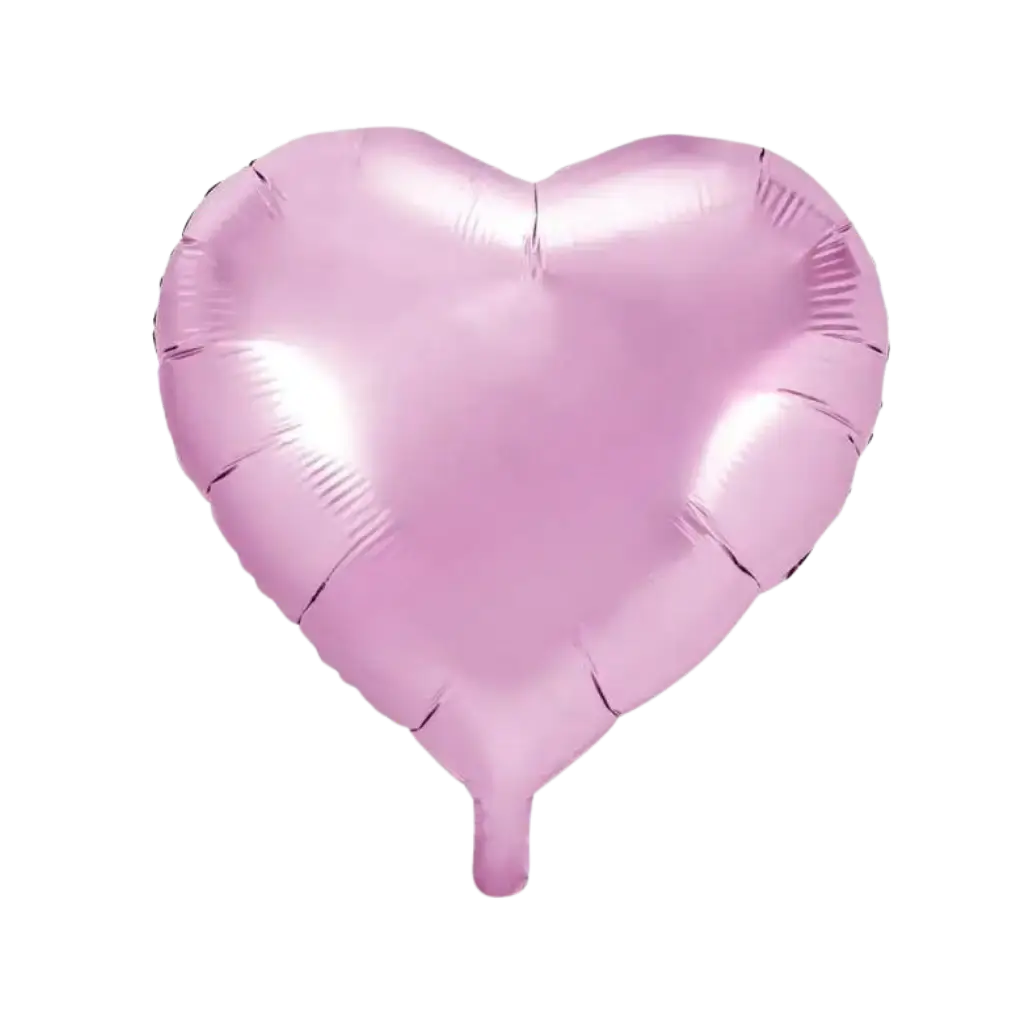 Hjerte ballon pink metallic 61cm
