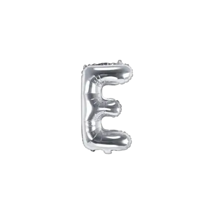 Ballon bogstav E sølv - 35 cm