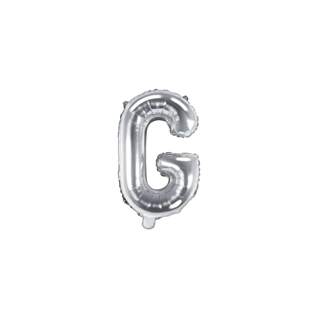 Ballon bogstav G sølv - 35 cm