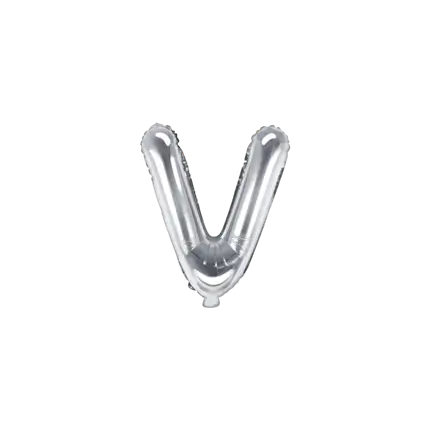 Ballon bogstav V sølv - 35 cm