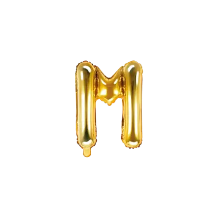 Ballon bogstav M guld - 35 cm