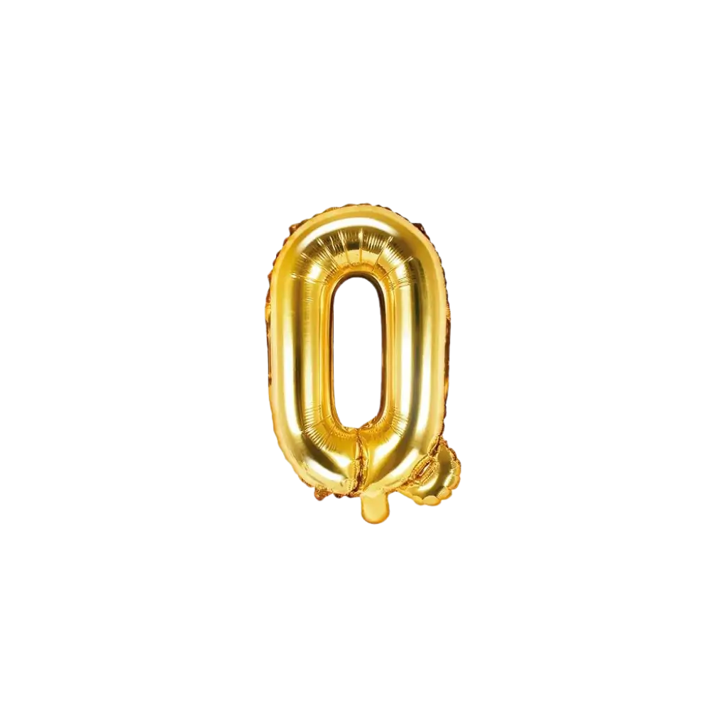 Ballon bogstav Q guld - 35 cm
