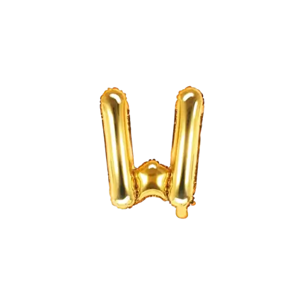 Ballon bogstav W guld - 35 cm