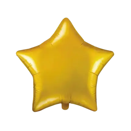 Metal stjerne ballon guld 48cm