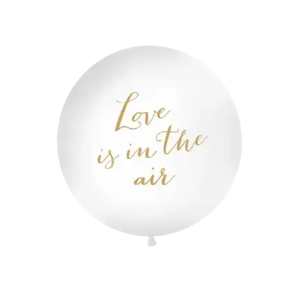 Kæmpe ballon 100cm Kærlighed er i luften Guld