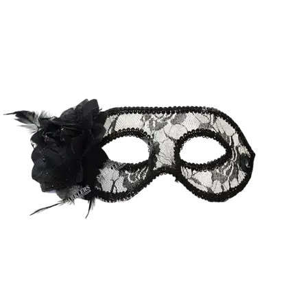  Sort venetiansk ulv med blonder