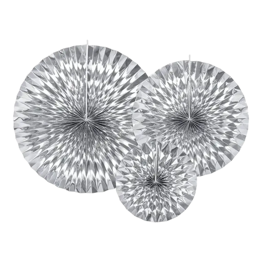Dekorative sølvroser (3 stk.)