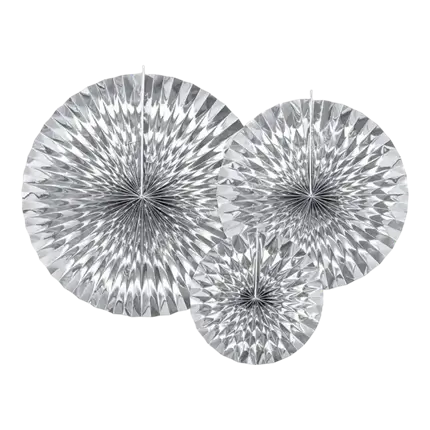 Dekorative sølvroser (3 stk.)