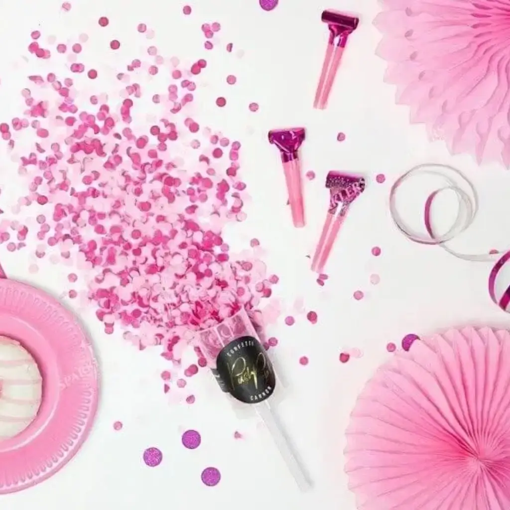 Pink push pop konfetti