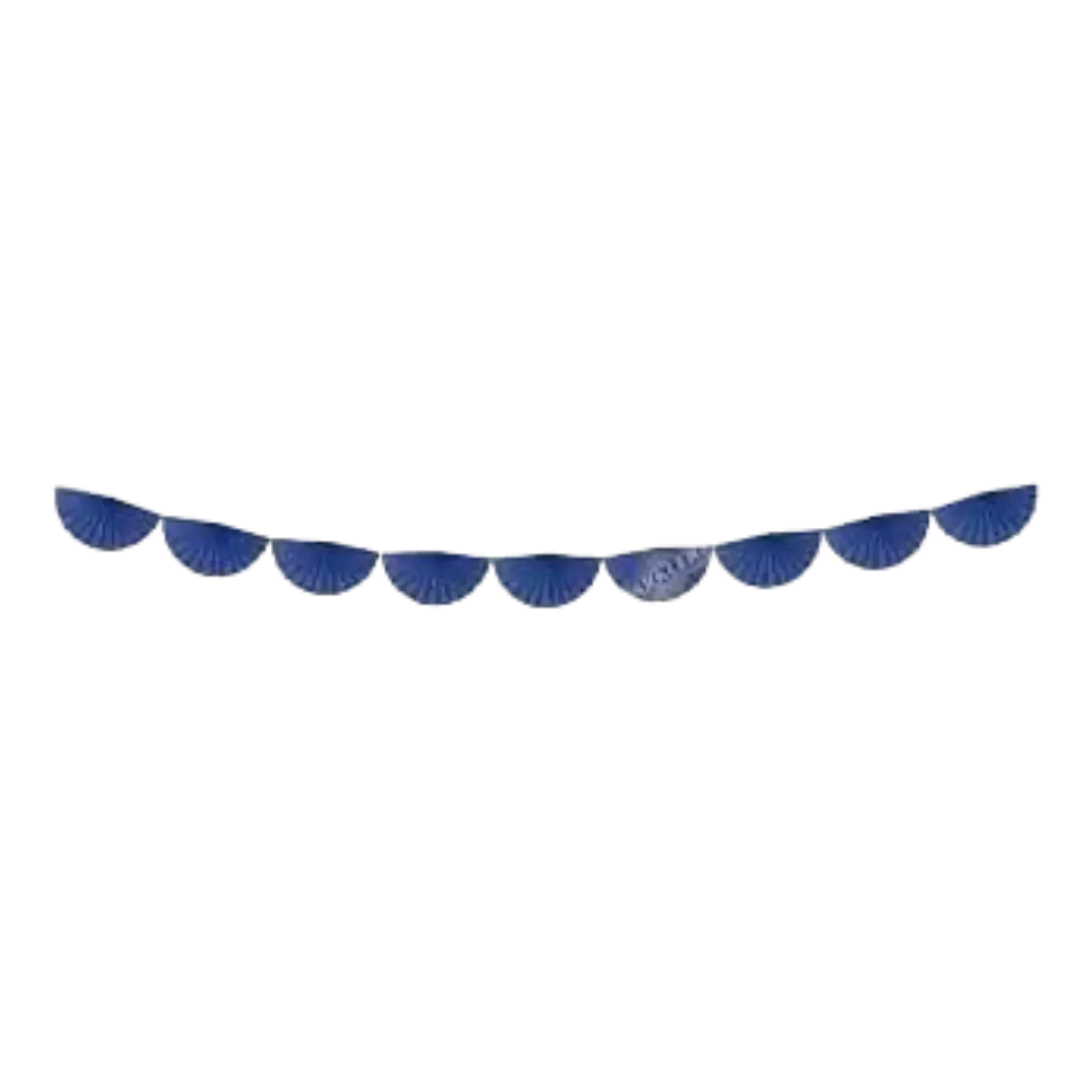 Guirlande af blå rosetstoffer 3 meter