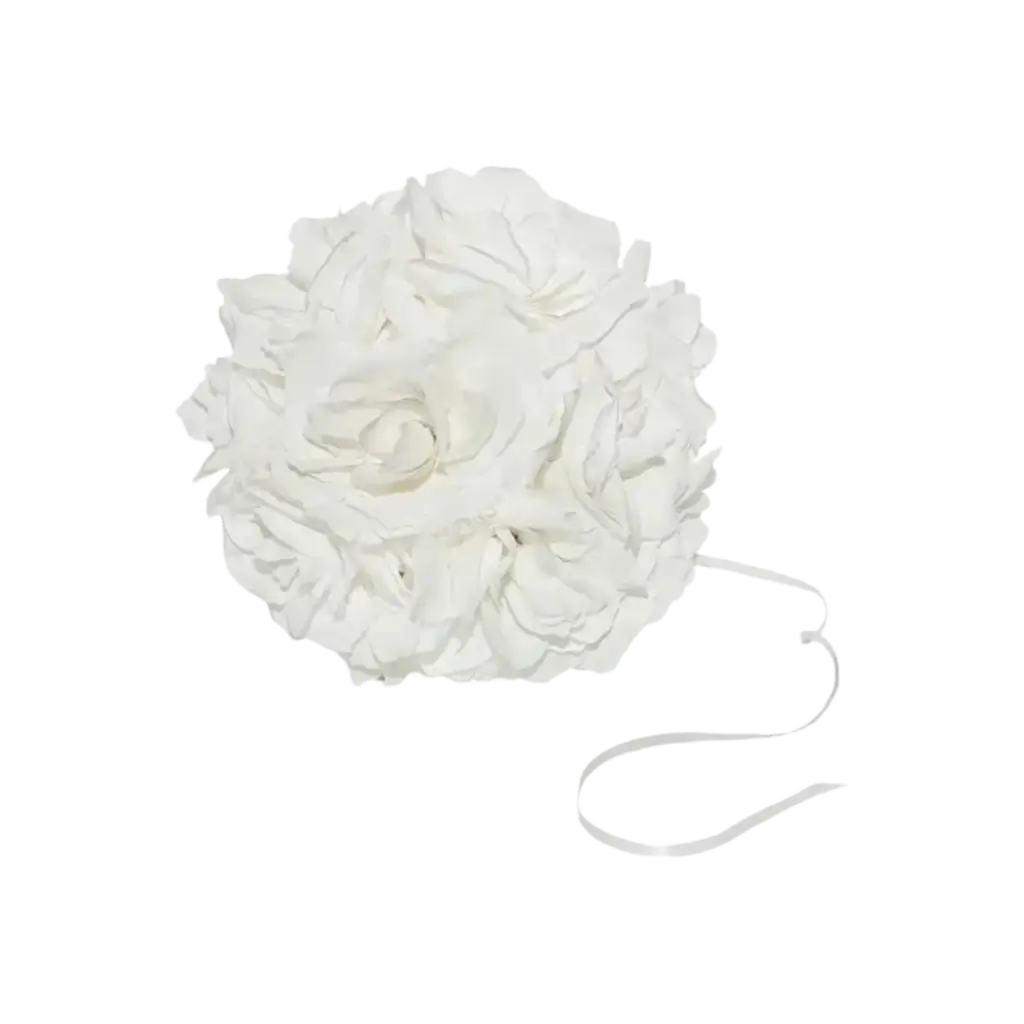 Hvid blomsterkugle ø21cm