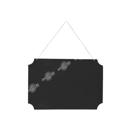 Sort tavleskilt til ophængning 45x30cm