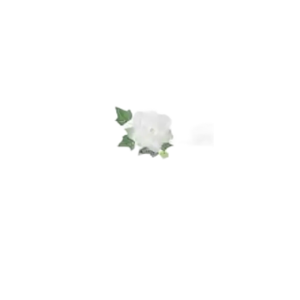 Hvid tylguirlande med hvide roser 1,7 meter