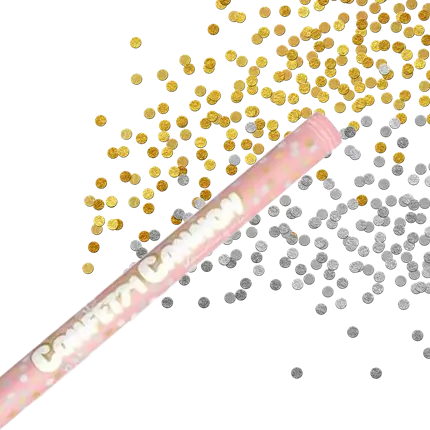 80CM guld og sølv runde konfettistokke