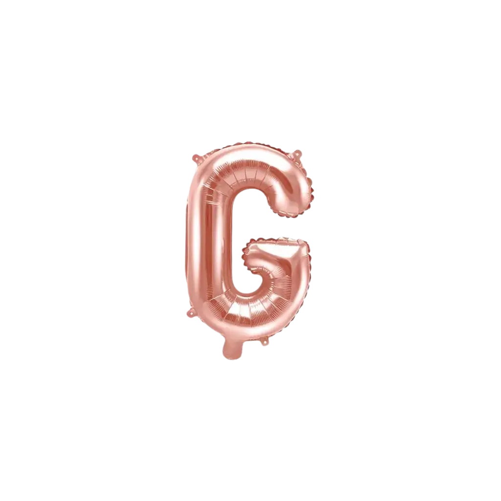 Ballon bogstav G rosa guld - 35 cm