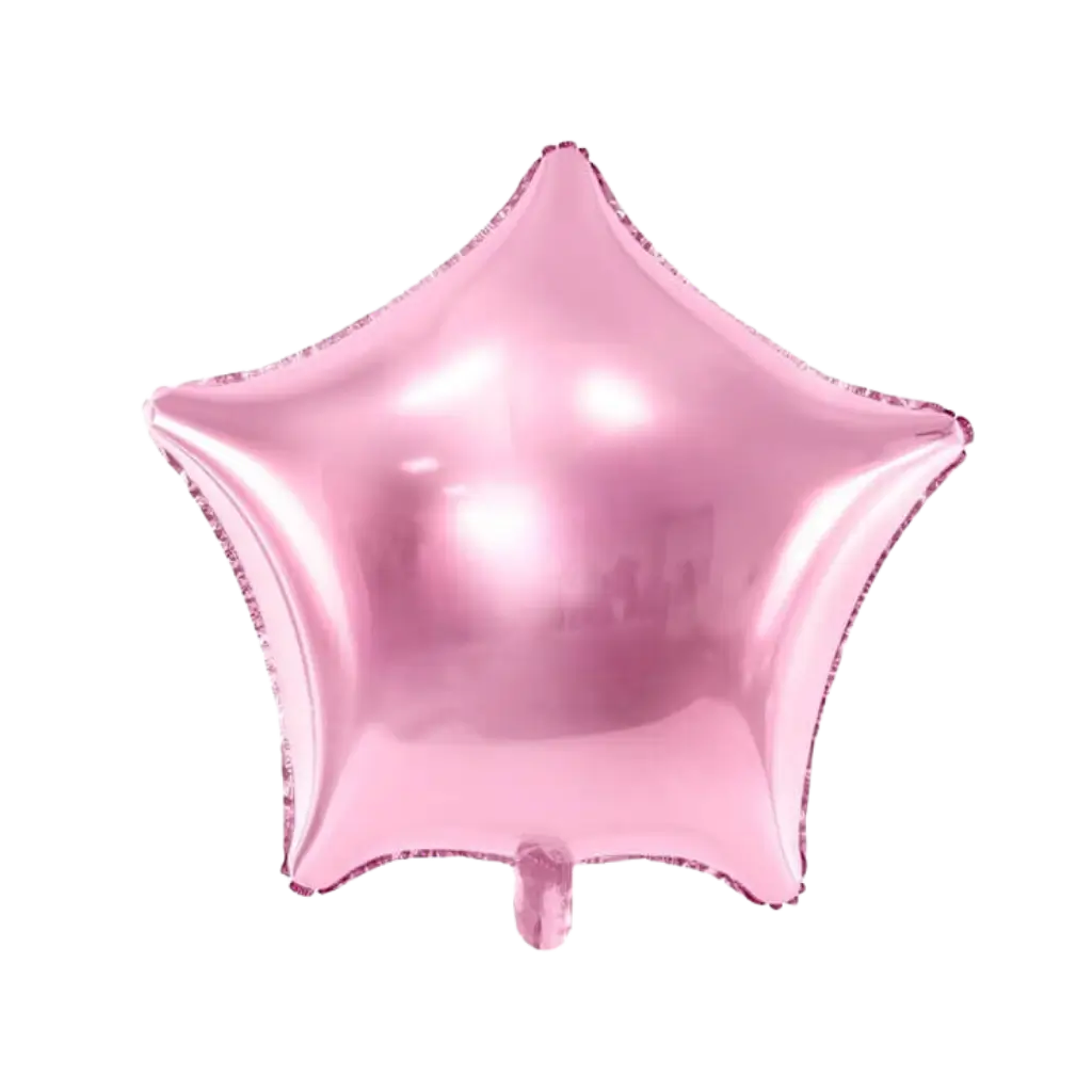 Ballon metal stjerne lyserød 48cm