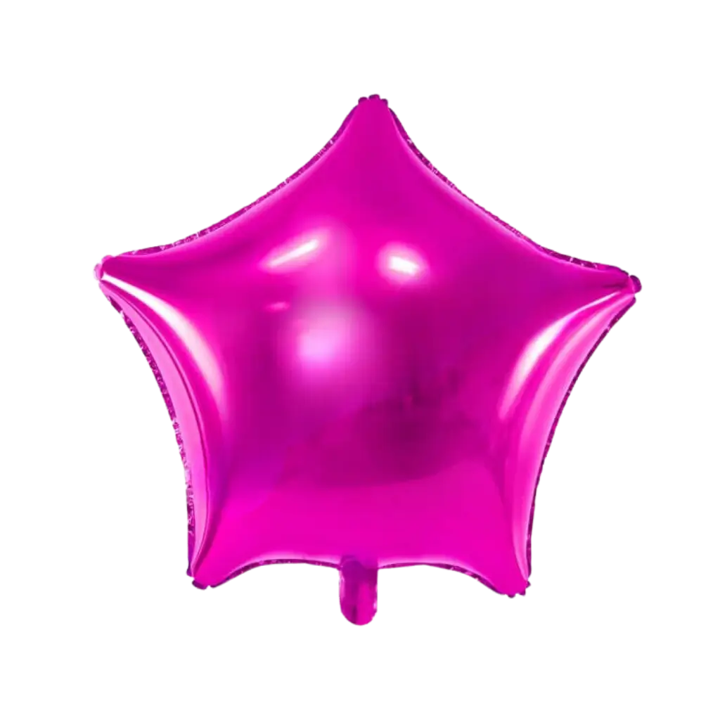 Mørk pink metallic stjerne ballon 48cm