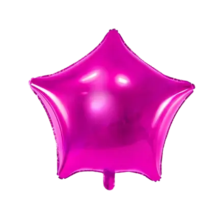 Mørk pink metallic stjerne ballon 48cm