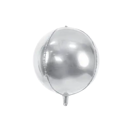 Sølv metallic Mylar ballon 40cm