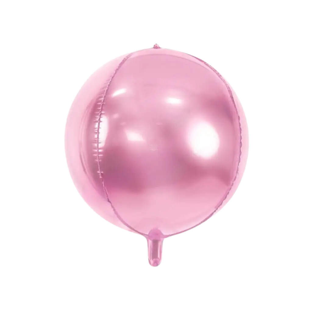 Rund metallic pink ballon i Mylar 40cm