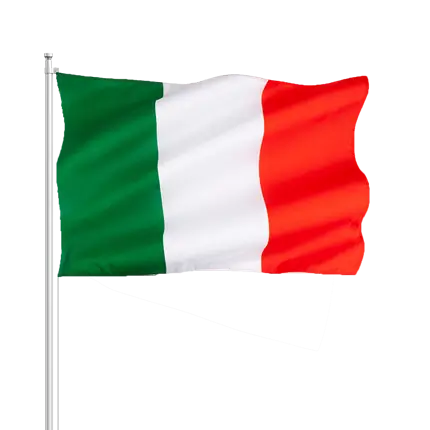 Italien flag 30x45cm med pind