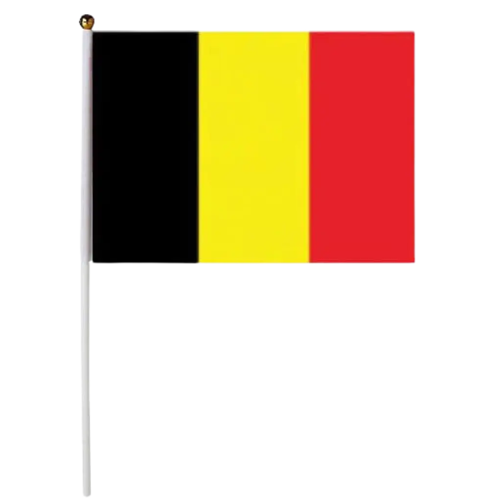 Belgien flag 30x45cm med pind