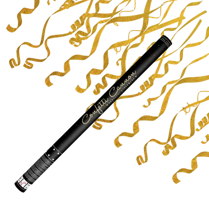 Konfetti-kanoner 80 CM Streamer Guld