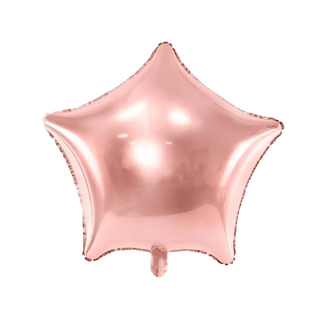 Metallic stjerne ballon Rose Gold 48cm