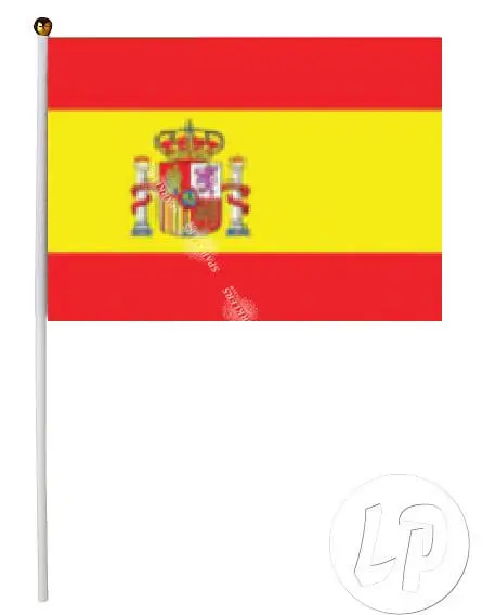 Pakke med 12 Spanienflag 15x22cm