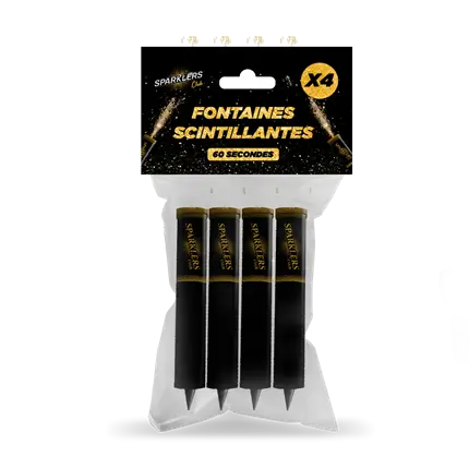 Sæt med 4 60-sekunders kagefontæner