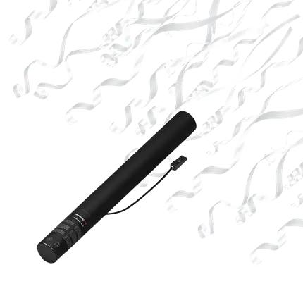 Elektrisk konfetti pistol Streamer hvid 50 cm