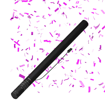 Elektrisk konfetti pistol pink 80 cm