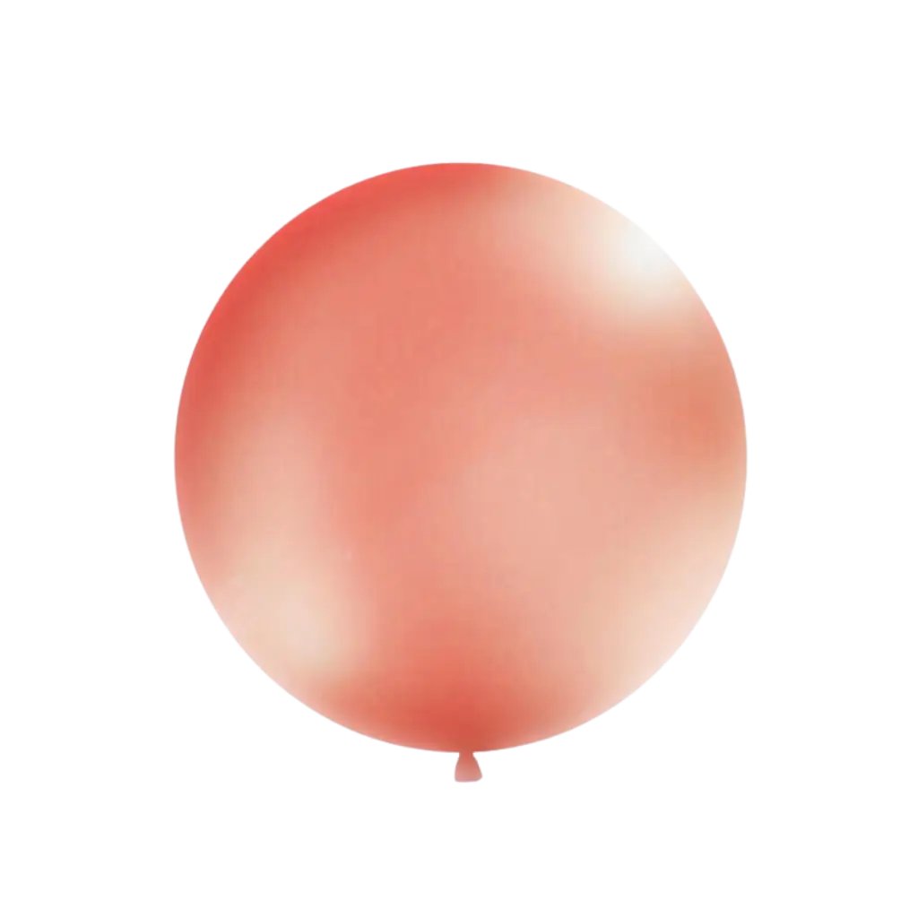 Kæmpe ballon 100cm pink guld metallic
