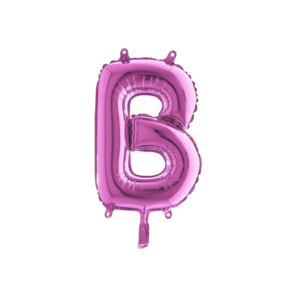 Ballon bogstav B lyserød - 35 cm