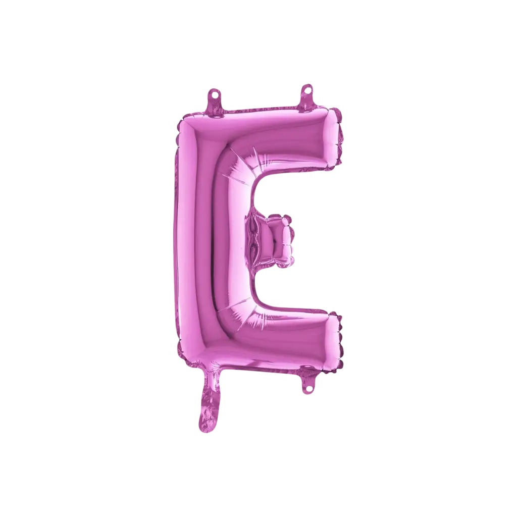 Ballon bogstav E lyserød - 35 cm