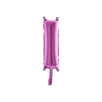 Ballon bogstav I lyserød - 35 cm