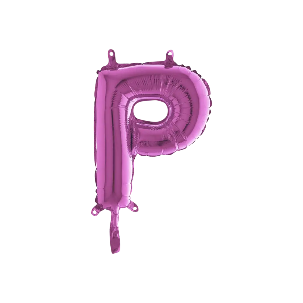 Ballon bogstav P lyserød - 35 cm