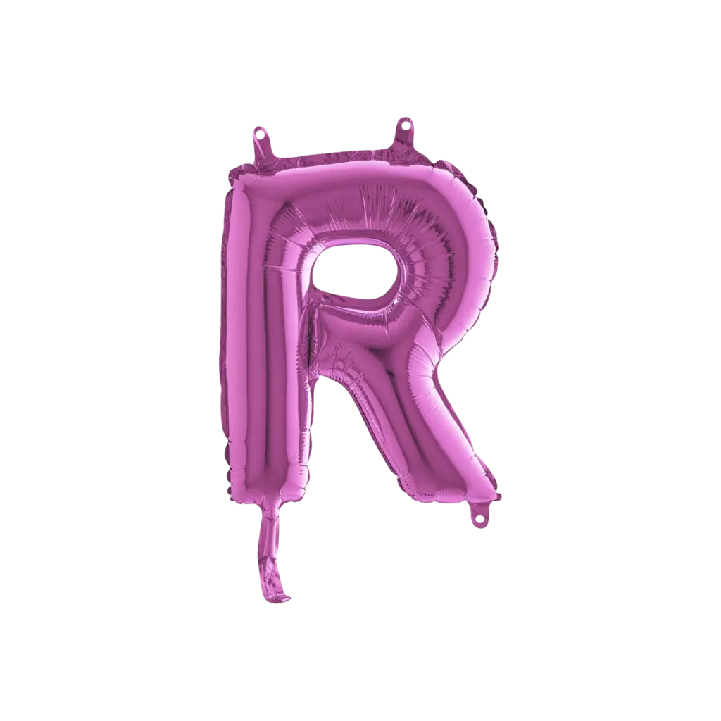 Ballon bogstav R pink - 35 cm