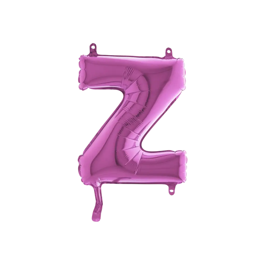Ballon bogstav Z lyserød - 35 cm